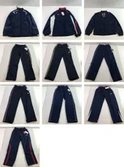 04w4453∞【中古】 asics アシックス ジャージ・パンツ 10点まとめ S～M/ネイビー/裏トリコットブレーカージャケット/デュアルサーモジャケット/ウインドブレーカー/トレーニングパンツ/ストレッチクロスパンツ/デュアルサーモパンツ 【八王子店】