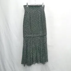 ◇ ⊂ snidel スナイデル 水玉模様 ロング ティアード スカート サイズ0 ブラック系 レディース E  【1505220003118】