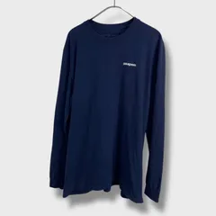 Patagonia☆パタゴニア☆P-6☆ロゴプリントロンT☆レスポンシビリティー☆ネイビー☆L☆J25M