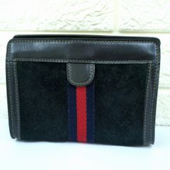 GUCCI オールドグッチ シェリーライン ポーチ スエード - メルカリ