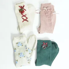 【おまとめ】ピンクハウス★苺モチーフが可愛い！　靴下4足　白・ピンク系　＊ｋ3776