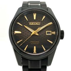【美品・希少】セイコー　SEIKO　プレサージュ　プレステージライン　140周年記念モデル　暁　SARX085　6R35-01K0　自動巻　裏スケ　黒　デイト表示