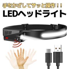 ヘッドライト 充電式 USB LED ヘッドランプ 超軽量 アウトドア 釣り