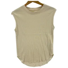 nano universe ナノユニバース クルーネック ノースリーブカットソー sizeI/アイボリー