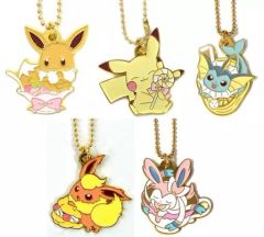 [중고] 키홀더 마스코트(캐릭터) 전 5종 세트 디자인 매력 [2018 Pokemon Collection 복권~피카츄&이브이~] G상
