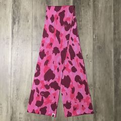 ★初期★ Pink camo ニット マフラー a bathing ape BAPE エイプ ベイプ アベイシングエイプ 迷彩 ピンクカモ NIGO