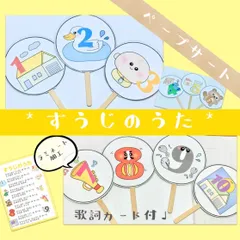 すうじのうた 数字の歌 ペープサート/ラミネート済みのサムネイル