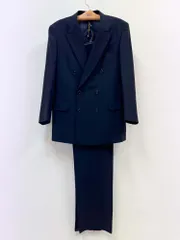 メンズスーツ　中古　格調　ブラックフォーマル　ダブル　A8　ジャケットパンツセット　卒業式　入学式　MensSuits111