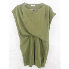 ◇ niko and... ニコアンド  フレンチスリーブ 膝丈 ワンピース  カーキ レディース  【中古】 【1002796680397】