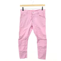 Dsquared2 ディースクエアード サマーコーディロイバイカーパンツ サイズ:46 ボタンフライ S74LA0517   ピンク メンズ / 240001165992
