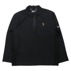 NIKE GOLF ハーフジップ トラックシャツ ジャージ L ブラック ポリエステル DRI-FIT