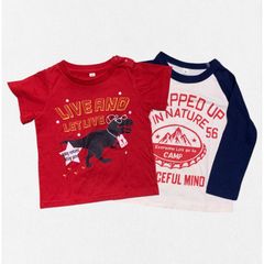 ⭐️西松屋&トップバリュー⭐️男の子 半袖Tシャツ 長袖Tシャツ 2枚組 95cm