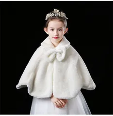 キッズ ボレロ 子供 ドレス ポンチョ コート もこもこ 防寒 女の子 冬 マント 肩掛け こども 子供 ファー ジャケット アウター シンプル 七五三 子供服 秋冬 発表会 子供服 演奏会 入園式 卒園式 入学式 alonia05