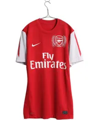 【お得なクーポン配布中!】 ナイキ アーセナル サッカー ユニフォーム メンズ M 程 古着 正規品 プレミアリーグ 11 12 モデル オフィシャル 当時物 Tシャツ スウッシュ