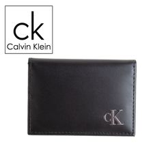 カルバンクライン Calvin Klein 名刺入れ カードケース  レザー ロゴ プレートメンズ 31kj200004 BOX付