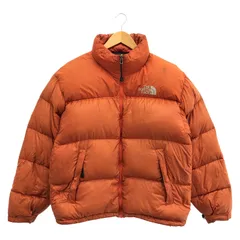 ザ ノースフェイス 【L】センター刺繍ロゴ ヌプシ ダウンジャケット オレンジ ザ ノースフェイス 【L】センター刺繍ロゴ ヌプシ ダウンジャケット