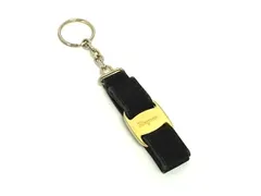 Salvatore Ferragamo フェラガモ ヴァラリボン キャンバス キーホルダー キーリング バッグチャーム レディース ブラック系 DJ9779