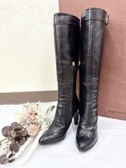 LOUISVUITTON　ブーツ　レディース　ブラック　レザー