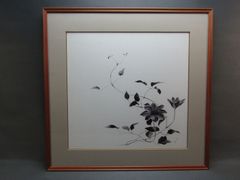 水墨画 】ひまわり 手描き 額装済み - メルカリ