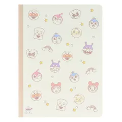 【メール便】アンパンマン グッズ 方眼ノート アニメキャラクター ミニノート フェイス