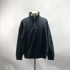 H ＆ M ハーフジップアップ t シャツ 最上 黒 105 ー 110 パーマネント