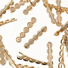 ヘアクリップパーツ　ミール皿　10mm5連台座付き　KC金　AP1645