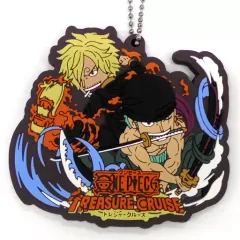 【中古】雑貨 サンジ＆ゾロ ラバーマスコット -トレジャークルーズ- 「一番くじ ワンピース with ONE PIECE TREASURE CRUISE Vol.2」 E賞