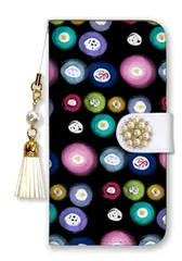 iPhone14Pro ケース 手帳型 アイフォン14 プロ スマホケース パール デコ付き ストラップ付 北欧柄 花柄 フラワー お花 上品 大人 可愛い ブランド ホワイト ピンク ブルー カラー10