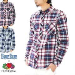 ブルーブルー BLUE BLUE シャツ ブルーブルー×フルーツオブザルーム プリントネルチェックシャツ 700041606 ハリラン ハリウッドランチマーケット 聖林公司