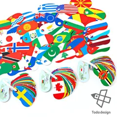 戸田デザイン研究室 リングカード せかいじゅうの国旗(知育 カード 世界中の国旗 国 国旗 旗 おやこ 子ども こども 子供 学習 学ぶ 学べる 5歳 5才 男の子 女の子)のサムネイル