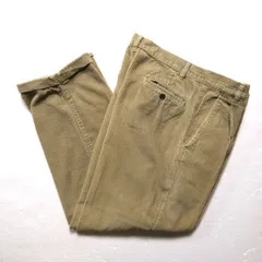 90's エディーバウアー 2タック 太畝 コーデュロイパンツ ベージュ系 (36x30) 90年代 00年代 旧タグ オールド 白タグ アメリカ古着 USED  ビンテージ ヴィンテージ