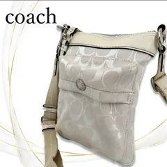 coach コーチ シグネチャー ショルダーバッグ ポシェット ミニポーチ サブバッグ ミニバッグ キャンバス×レザー 6442
