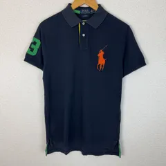 Polo Ralph Lauren ポロラルフローレン ビッグポニー ポロシャツ ネイビー Mサイズ メンズ 古着 アメカジ