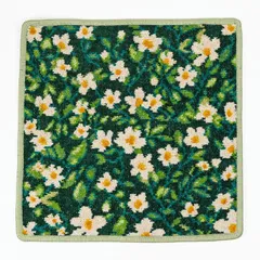 新品 フェイラー FEILER ハンカチ ハンドタオル 25cm レディース White Flowers ホワイトフラワー グリーン【ネコポス限定出荷】