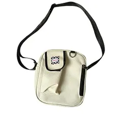 B/ホワイト [SEYIXU] スマホバッグ ミニバッグ レディース 小さめ ショルダーバッグ 斜め掛けバッグ お財布ポシェット 軽量 肩掛けバッグ 小物入れ 収納 便利 2way 通勤 通学 お出かけ 男女兼用バッグ (B/ホワイト)