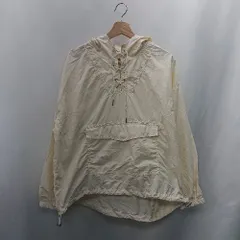 ◇ Θ AMERICAN HOLIC アメリカン ホリック フードあり 裾ゴム入り 長袖 パーカー サイズM オフホワイト レディース E  【1410290069486】