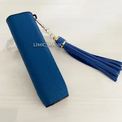 アイコス イルマワン / イルマiワン専用 ケース レザー IQOS ILUMA ONE タッセル付き ネイビー 紺色 紺 保護カバー おしゃれ かわいい