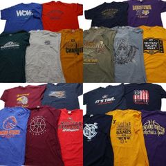 古着卸 まとめ売り カラーmix プリント 半袖Tシャツ 20枚セット (メンズ XL ) ラッセル チームロゴ 英文字プリント 中古 古着 NA7013