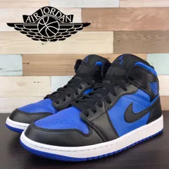 NIKE AIR JORDAN1 MID ナイキ エア ジョーダン1 ミッドカット ブラック ロイヤルブルー ブラック ホワイト 27.5cm U10818 DQ8426-042