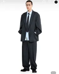 ADER 黒スーツ ジャケットとスラックス セット 上A1下A3サイズ ADER 黒スーツ ジャケットとスラックス セット 上A1下A3サイズ