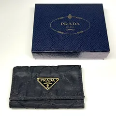 ★M33 良品 箱付き PRADA プラダ ナイロン キルティング 6連 キーケース ブランド小物 K160891