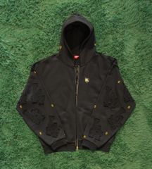RED LETTERS NOT LA LOVERS SCATTERED ZIP UP HOODIE【BLACK】(レッドレターズ パーカー スウェット ジップ フード フーディ LA LOS ANGELES ロサンゼルス)