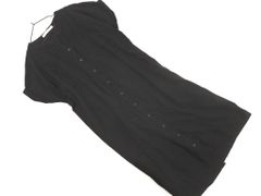 Ray Cassin レイカズン リネン混 スリット ボタン ワンピース sizeM/黒 ■◆ レディース
