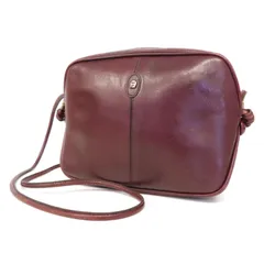 WE25129 美品 Etienne Aigner エティエンヌアイグナー ミニ ショルダーバッグ レザー ロゴ ゴールド金具 ジップ 斜め掛け クロスボディ ポシェット ボルドー ヴィンテージ