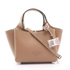 値下げ♪ 美品 TOD'S トッズ レザー バッグ マイクロ ブラウン ベージュ Woman ブラウン レザー バッグ マイクロ XBWAPAFL000QRIPZ2L64