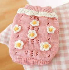 【SALE開催】お花のニット🌸 XSサイズ・Sサイズ  犬服