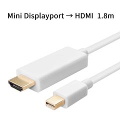 Mini DisplayPort→HDMIケーブル　1.8m 白