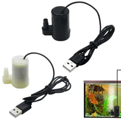 新品　USB水族館の酸素ポンプ 静音設計、防水、コンパクト、持ち運びが簡単、水槽の水循環に最適 水中ポンプ小型 【2個入り】エアーポンプ ポンプ 水槽