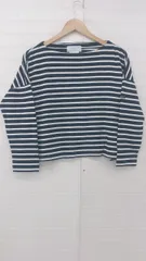 ◇ CIAOPANIC TYPY ボーダー サイドスリット 長袖 バスクシャツ カットソー サイズONE ブラック ホワイト レディース P  【1307040006146】