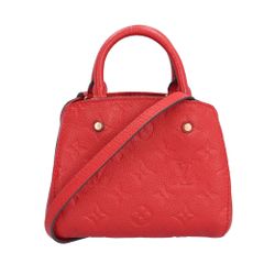 ルイヴィトン モンテーニュナノ ショルダーバッグ モノグラムアンプラント M50865 レッド レディース  LOUIS VUITTON  中古 ルイヴィトン  ルイ ヴィトン
